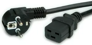 Power cable VALUE CEE7/7 to C19 16A 0.8 m — model 19.99.1551
