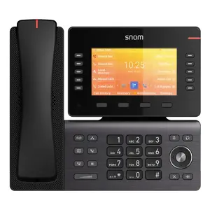IP-телефон Snom D892M чёрный — 5" TFT 1280x720, Gigabit Ethernet, Wi‑Fi (802.11a/b/g/n/ac), Linux, настольный/настенный