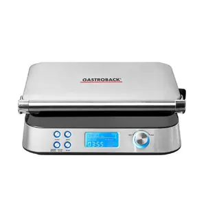Waffle maker GASTROBACK Advanced Control Black Edition — 2 waffles, rectangular plates, 1600 W, stainless steel