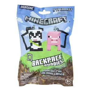 Paladone Minecraft Backpack Buddies Series 2 collectible plush keychain set, 24 pcs