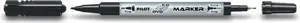 Marker PILOT double-ended for CD/DVD black, model PISC-TMCD-B, two tips for disc labeling
