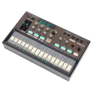 Digital FM synthesizer Korg Volca FM2 — compact desktop FM synth, battery or USB power, sequencer
