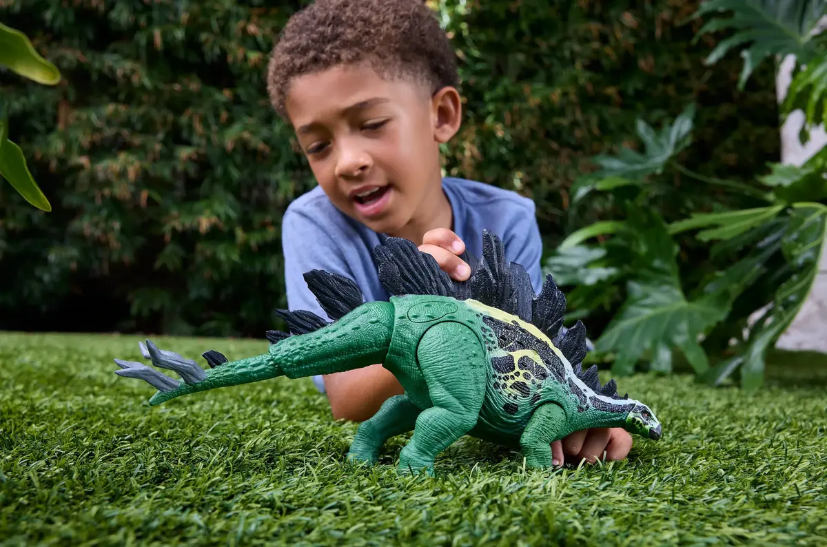 MATTEL Jurassic World GIGANTIC THRASHERS Stegosaurus figūra Photo 2