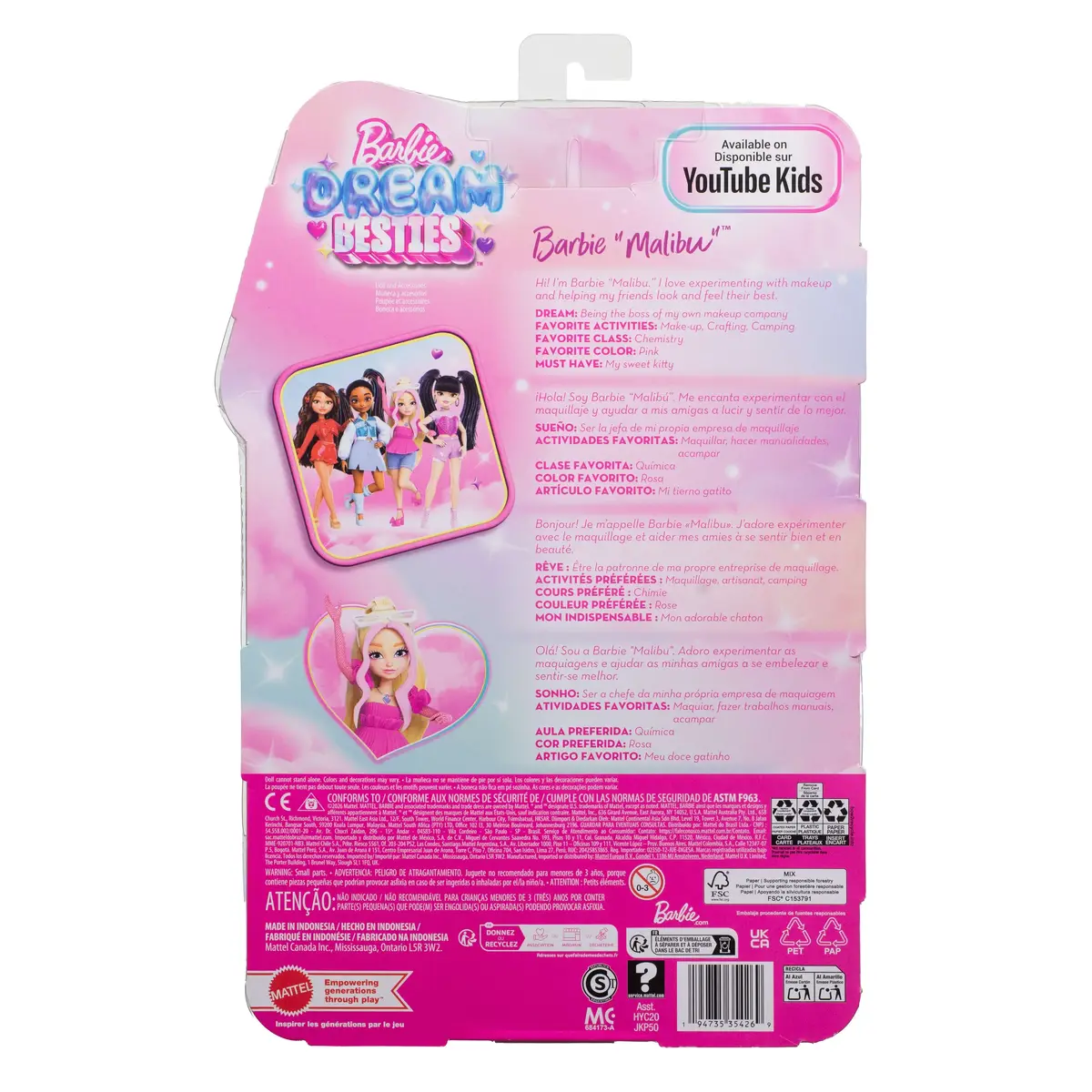 MATTEL Barbie Dream Besties “Malibu” fashion doll 29.8 cm Photo 4