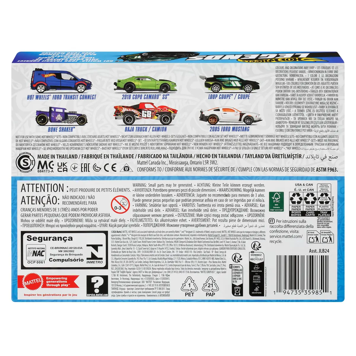 Automašīnu komplekts MATTEL Hot Wheels LEGENDS MULTIPACKS 2026 Photo 6
