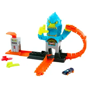 Vehicle & track set MATTEL Hot Wheels City Gorilla Slam Attack Playset with toy car, Speed Snap track, age 4–5, plastic, multicolour