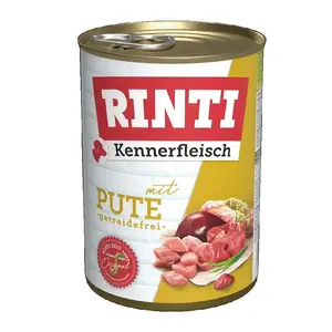 Wet dog food RINTI Kennerfleisch Turkey 400 g