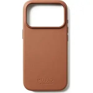 Кожаный чехол-крышка Mujjo для iPhone 17 Pro, натуральная кожа, бронзовый, совместим с MagSafe