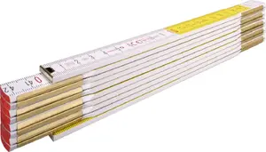 Folding ruler STABILA 600, wooden, 2 m length, 17 mm width, metric