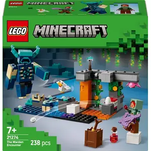 Набор LEGO The Warden Encounter 21274 — игровой набор Minecraft с Уорденом и фигурками
