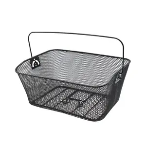 Rear bicycle basket OEM FSBKT-033, black — rear-mounted cargo basket