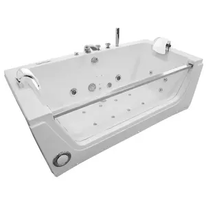 Bathtub AMUE AMO-0054 Double 176×85×61 cm — massage bath, double‑ended layout