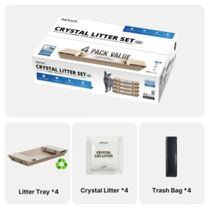 Наполнитель для кошачьего туалета PETKIT Crystal для Purobot Crystal Duo, 4 мешка.