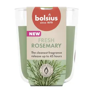 Glass scented candle bolsius True Scents Ø97×85mm rosemary