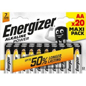 Щелочная батарейка Energizer Alkaline Power AA — упаковка 20 шт.