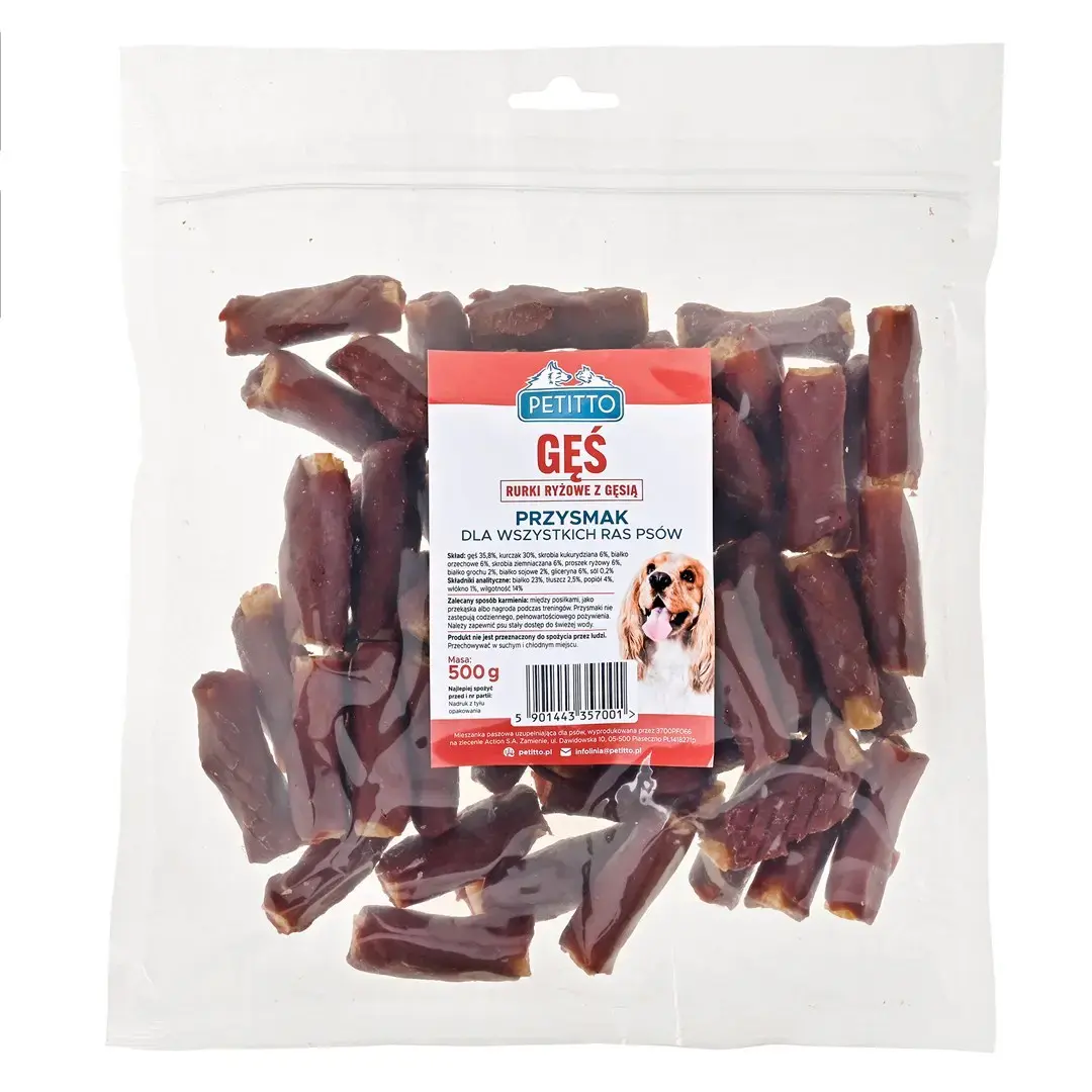 Suņu kārums PETITTO rīsu caurulītes 500 g Photo 4