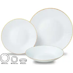 Dinnerware set KingHoff KH-1876 Opal for 6 persons, 18 pieces