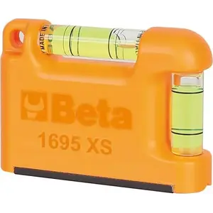 Mini spirit level Beta Tools 1695XS with 2 vials, magnetic base