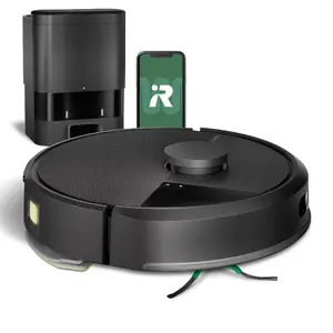 Robot vacuum cleaner iRobot Roomba 105 Combo with AutoEmpty base, LiDAR mapping, 7000 Pa, 120 min runtime, 2 L total dust capacity, wet mopping, black
