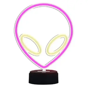 Table lamp MANTA SNL86PK Style Neon Lights UFO Pink – decorative neon-style pink lamp
