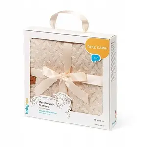 Blanket PurePower ON-2451 merino wool baby blanket light beige