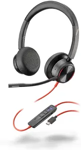 Wired USB-C Stereo Headset HP Poly Blackwire 8225‑M, Active Noise Cancellation, Microsoft Teams certified (C92SCA6)
