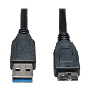 USB 3.2 Gen 1 A to Micro‑B Device Cable, Eaton (Tripp Lite) U326‑001‑BK, 0.3 m, Black