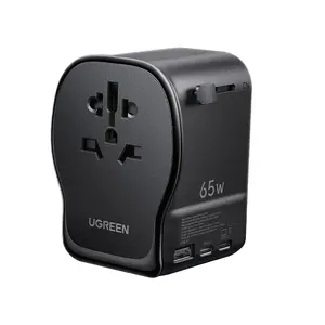 Сетевое зарядное устройство для мобильных устройств UGREEN 55001 — 2× USB-C, 100–240 В, быстрая зарядка, чёрно‑серое