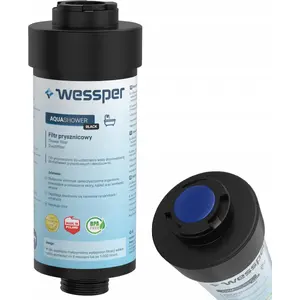 Фильтр для душа wessper AQUASHOWER WES081-BK, матовый черный