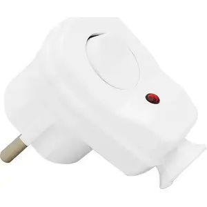 Plastrol angled plug 16A IP20 2P+E with on/off switch and indicator LED WT-16US/ŁK T-99803