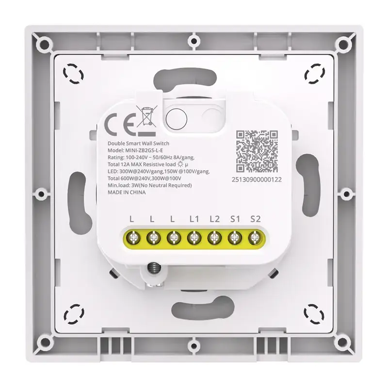 Sonoff MINI-ZB2GSL-E ZigBee двухканальный настенный выключатель Photo 4
