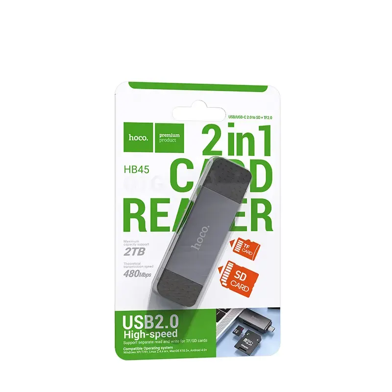 Atmiņas karšu lasītājs HOCO HB45 USB‑C/USB‑A Photo 2