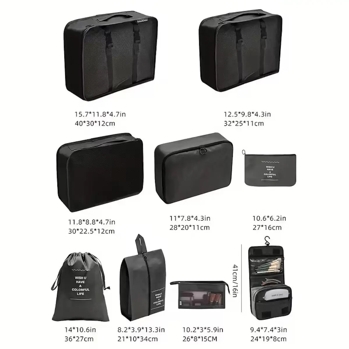 Riff RF-TRAVELSET-9 suitcase organizer set Photo 3
