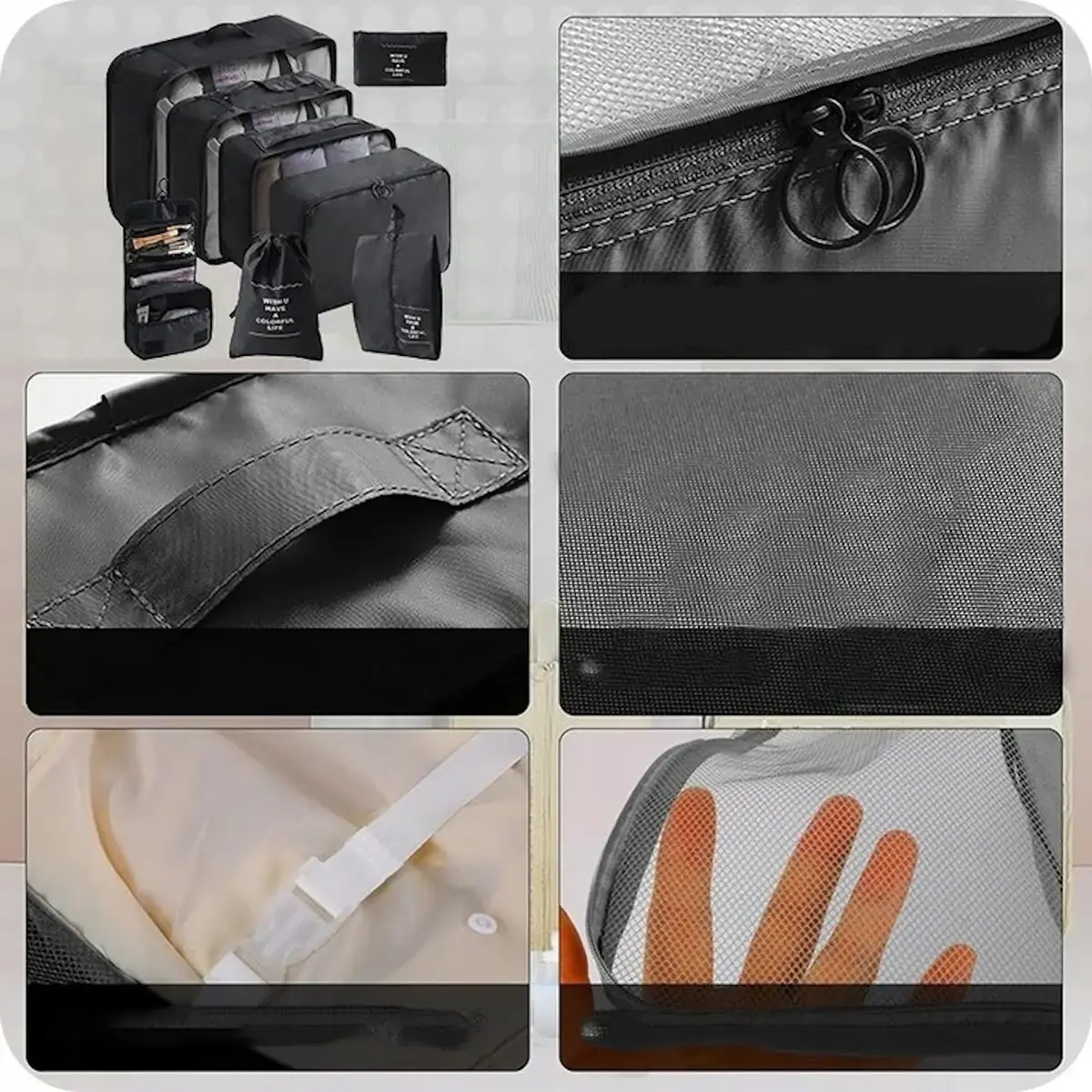 Riff RF-TRAVELSET-9 suitcase organizer set Photo 6
