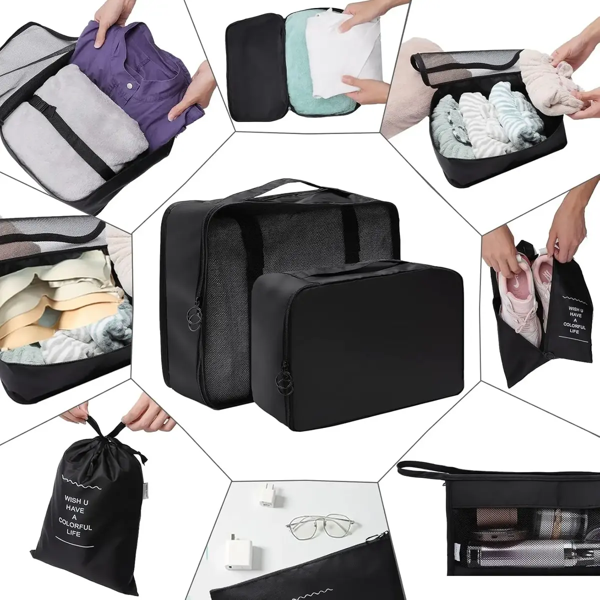 Riff RF-TRAVELSET-9 suitcase organizer set Photo 7