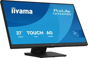iiyama ProLite T2754MSC-B2AG 27 collu Full HD IPS LED skārienjutīgais monitors ar iebūvētiem skaļruņiem, USB centrmezglu un HDMI, melns