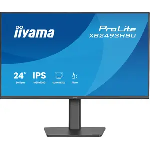 Монитор IIYAMA ProLite XB2493HSU-B1 23,8" (60,5 см) Full HD IPS LED, 1920×1080, 1 мс, углы обзора 178°, USB-хаб, колонки, чёрный