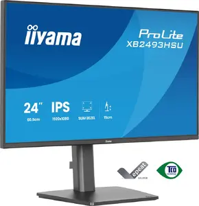 iiyama ProLite XB2493HSU-B1 23.8" Full HD IPS LED бизнес-монитор с разрешением 1920 x 1080, встроенными динамиками, USB-хабом, регулировкой высоты и VESA, черный