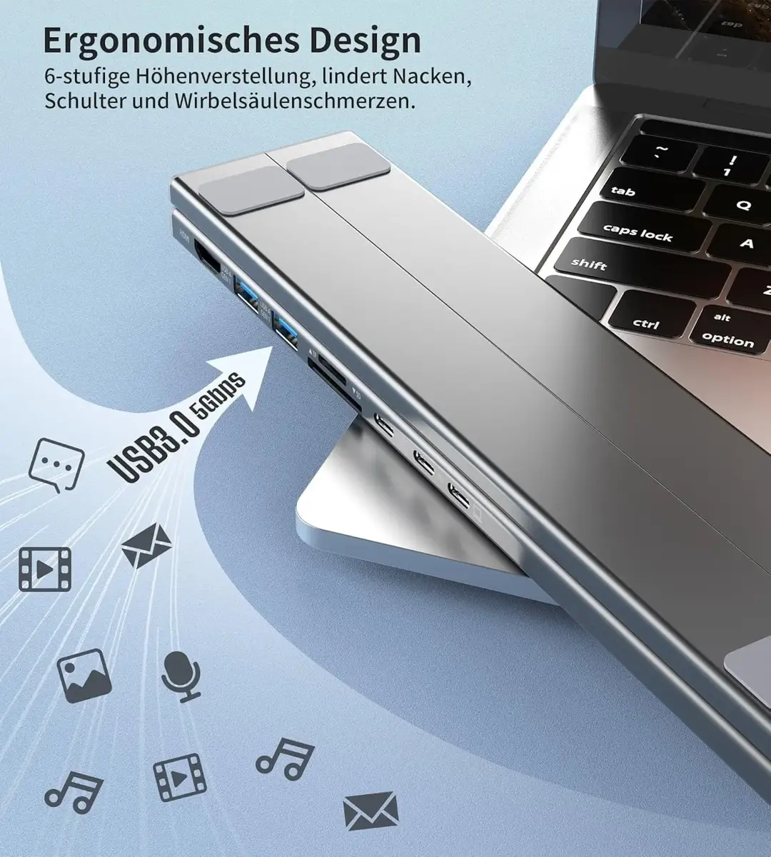 Riff M48-V2 USB-C 7-в-1 хаб и подставка Photo 3