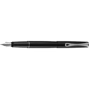 Fountain pen Diplomat Esteem M — black body with silver trim