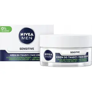 Moisturizing face cream Nivea Men Sensitive for sensitive men's skin, daily hydration