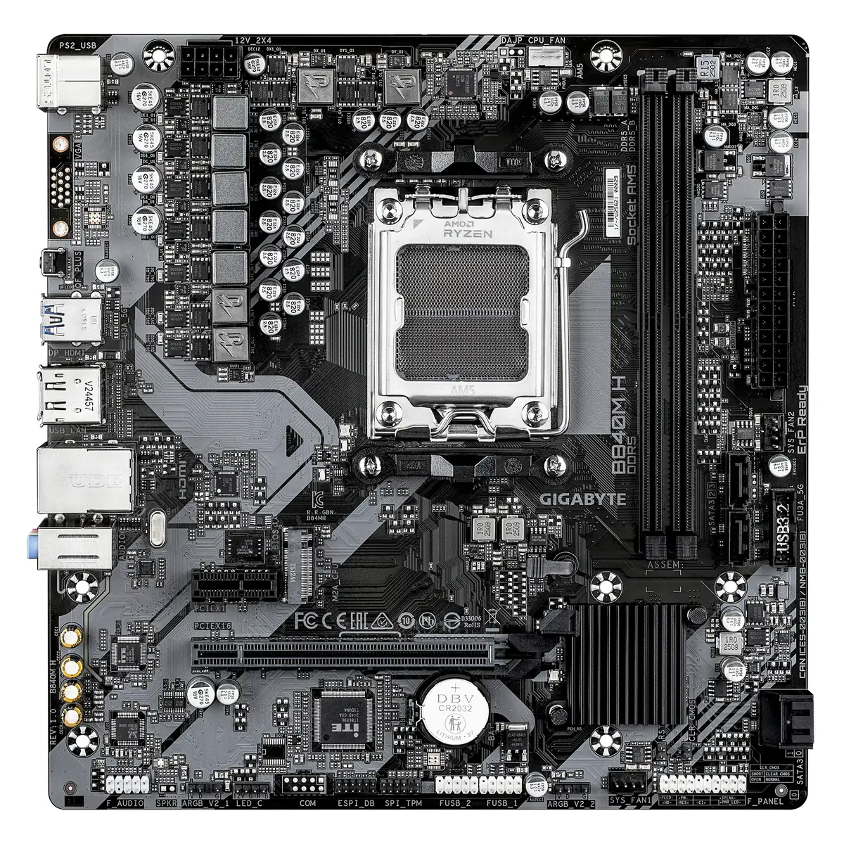 GIGABYTE B840M H Micro ATX motherboard Photo 2