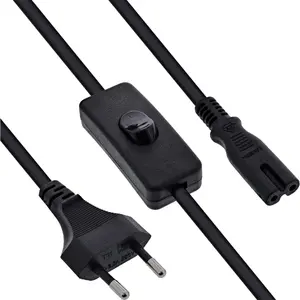 InLine 16153 Power Cable CEE7/16 to IEC C7 Black 3 m H03VVH2-F 250V 2.5A