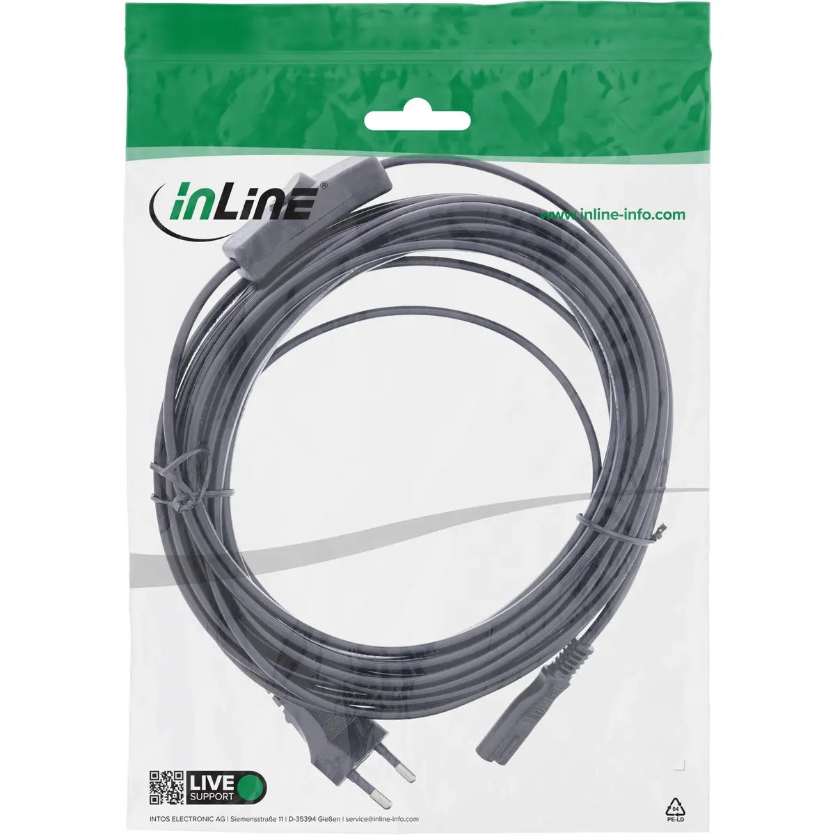 InLine 16153 Power Cable CEE7/16 to IEC C7 Photo 2
