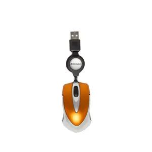 VERBATIM Go Mini biroja pele USB Type-A optiskā 1000 DPI, 2 pogas, oranža