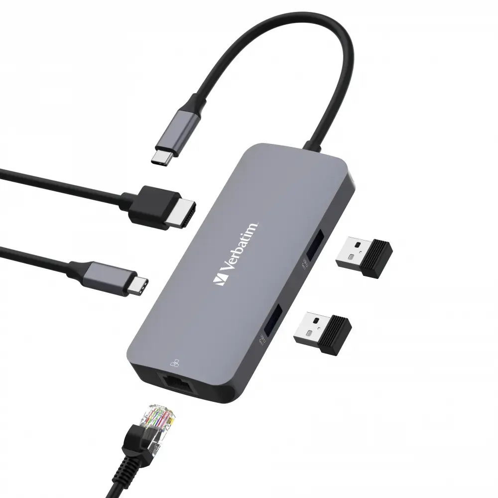 USB‑C хаб VERBATIM CMH‑05 — HDMI, Gigabit Ethernet, USB 3.2 Photo 3