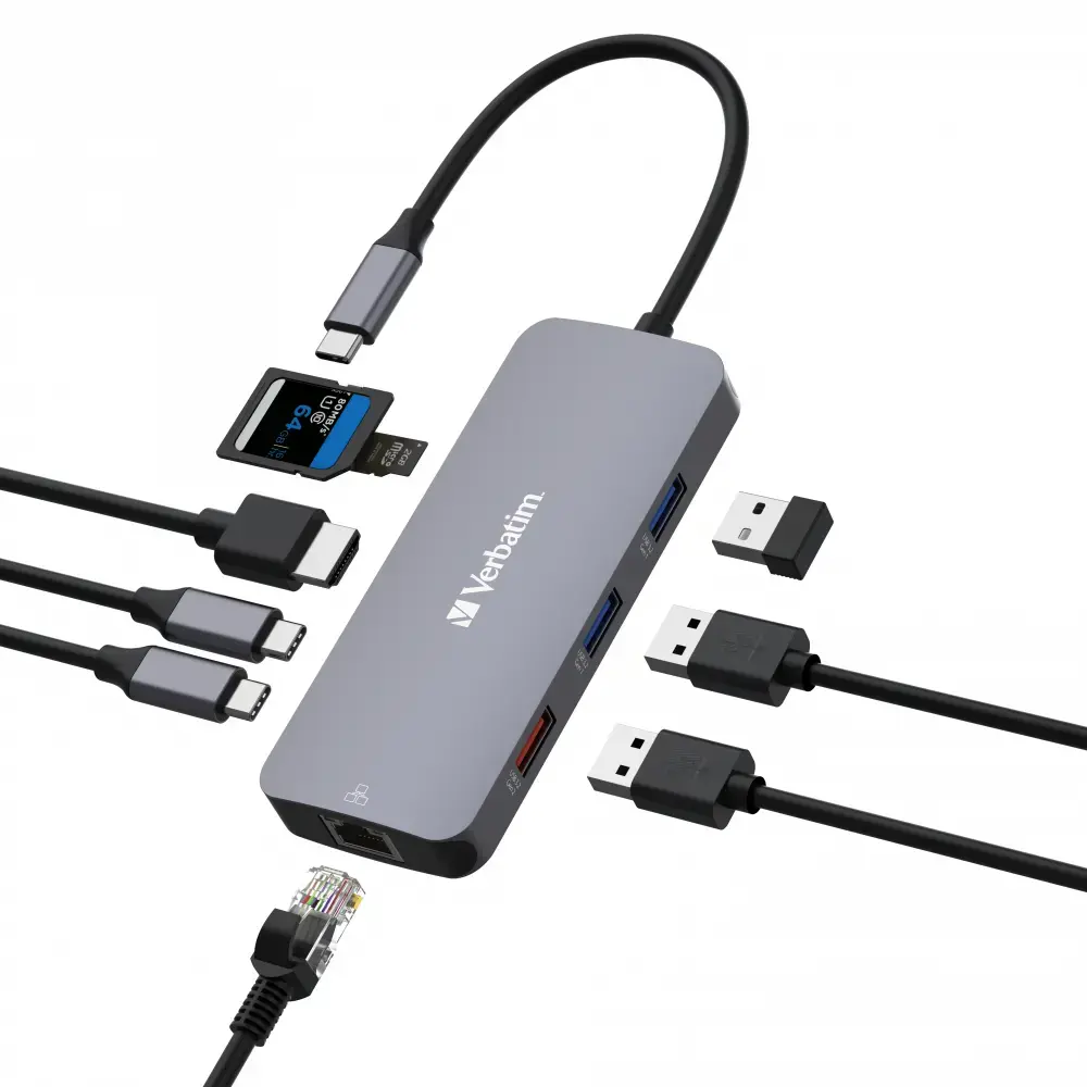 VERBATIM CMH-09 USB Type-C хаб Photo 3