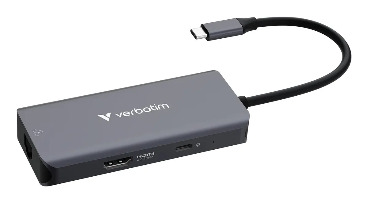 VERBATIM USB-C daudzportu hubs 6 porti