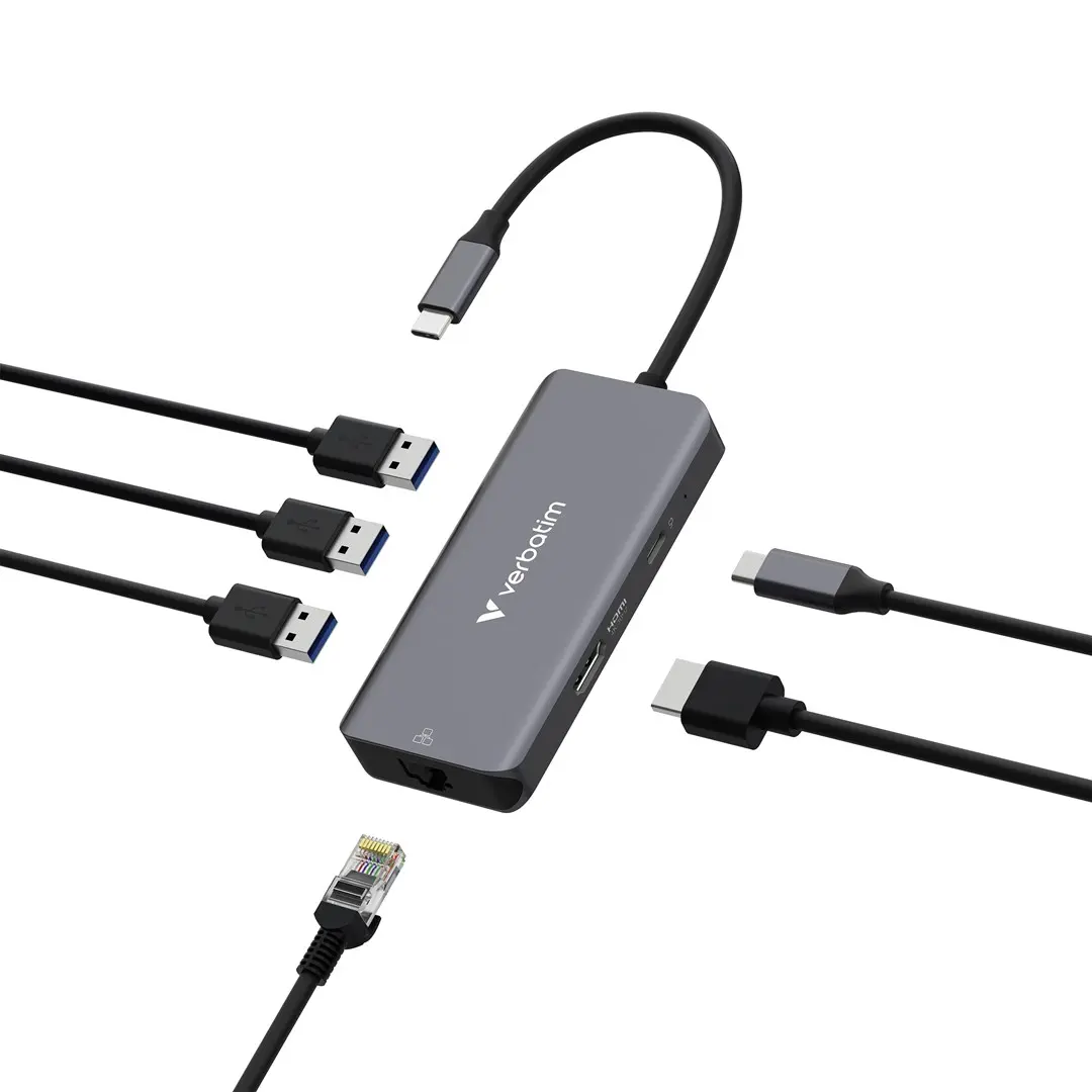 VERBATIM USB-C daudzportu hubs 6 porti 32157V Photo 4