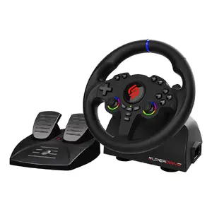 Stūre ar pedāļiem SUBSONIC Superdrive 220 RS-5 — vada USB, melna, savietojama ar Nintendo Switch, Switch 2, PC, PS4/PS5, Xbox One/Series